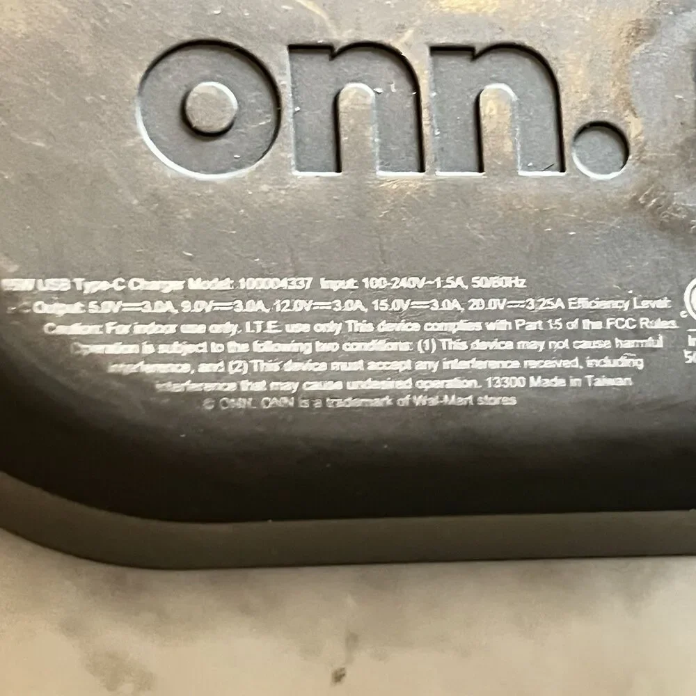 onn 9ft Type C Wall Travel Charger - Black